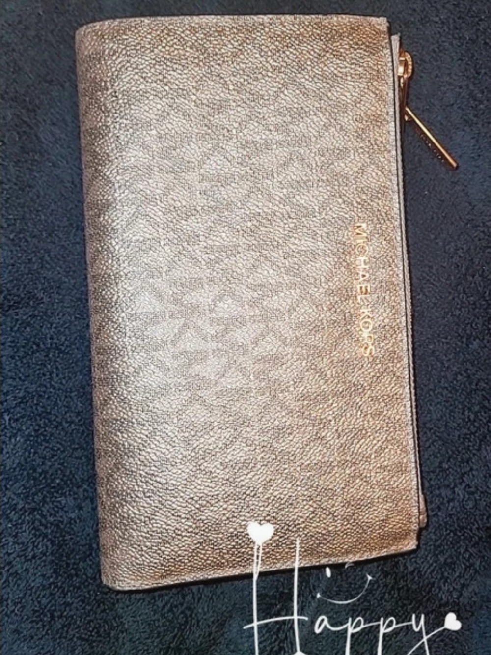Michael Kors Rose Gold Jet Set Double Zip Wristlet